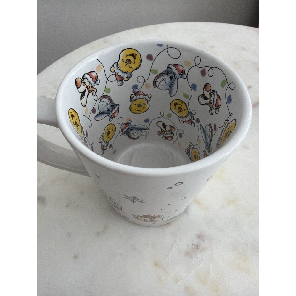Disney Winnie the Pooh Christmas Mug Piglet Tigger Eeyore Holiday Cup - Picture 4 of 9